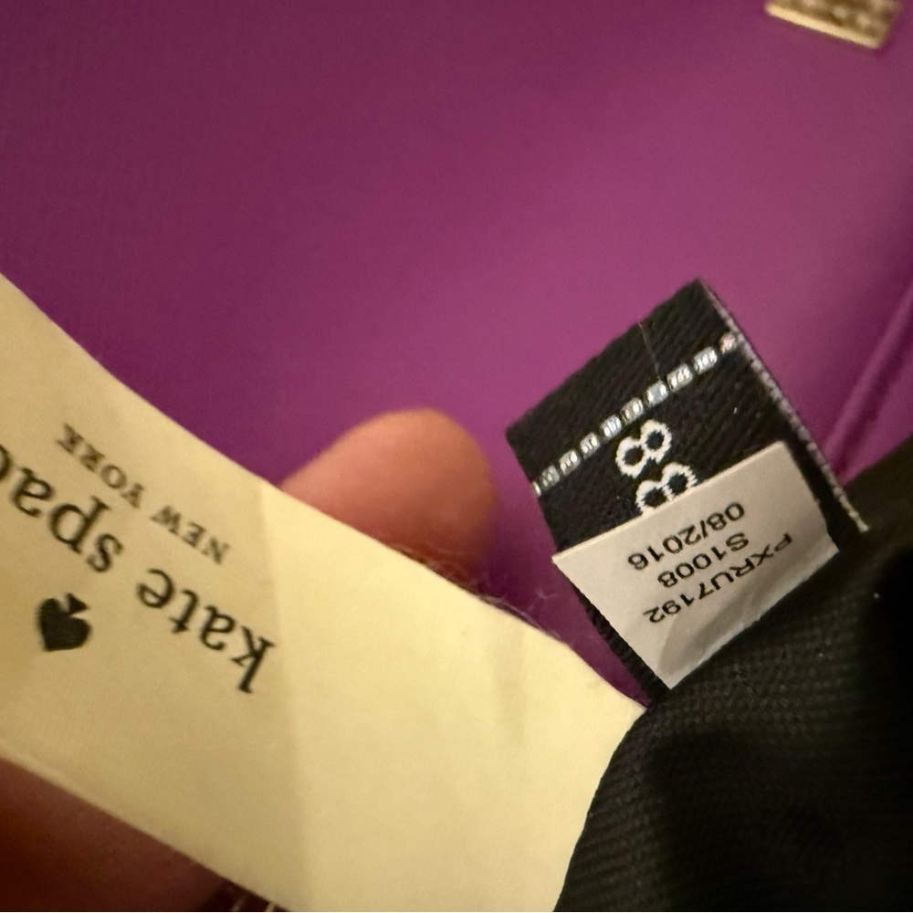 kate spade Purple Glitter Flap Crossbody Bag with Black Strap - Picture 15 of 15